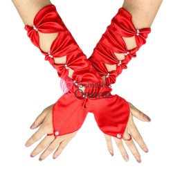 Manusi elegante din lycra MNS009BB lungi Rosii